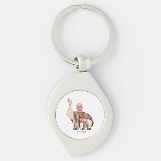 Pope Leo XIV Est 2025 Commemorative Sleutelhanger (Voorkant)