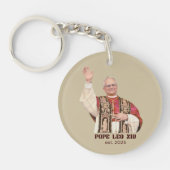 Pope Leo XIV Est 2025 Commemorative Sleutelhanger (Voorkant)