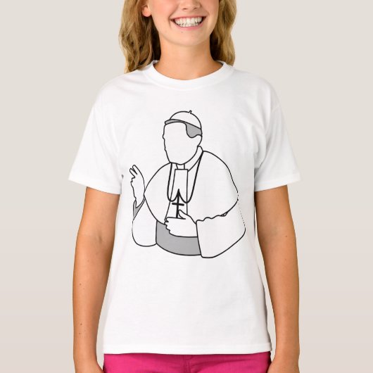 Pope meisjes T-shirt (Voorkant)