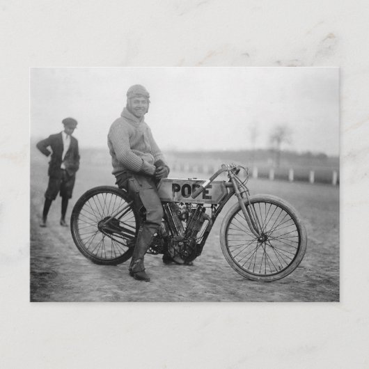 Pope Motorcycle Racer, 1915 Briefkaart (Voorkant)