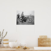 Pope Motorfiets Coureur, 1915. Oude Foto Poster (Keuken)