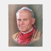 Pope Saint John Paul II Fleece Deken (Voorkant)