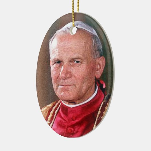Pope Saint John Paul II Keramisch Ornament (Links)