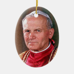 Pope Saint John Paul II Keramisch Ornament