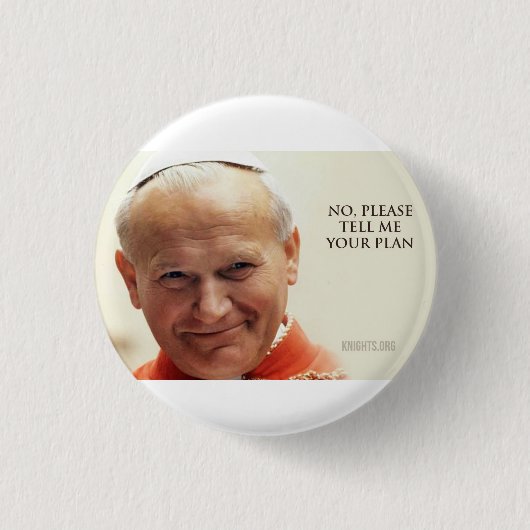 Pope Saint John Paul II Ronde Button 3,2 Cm (Voorkant)