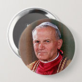 Pope Saint John Paul II Ronde Button 4,0 Cm (Voorkant /achterkant)