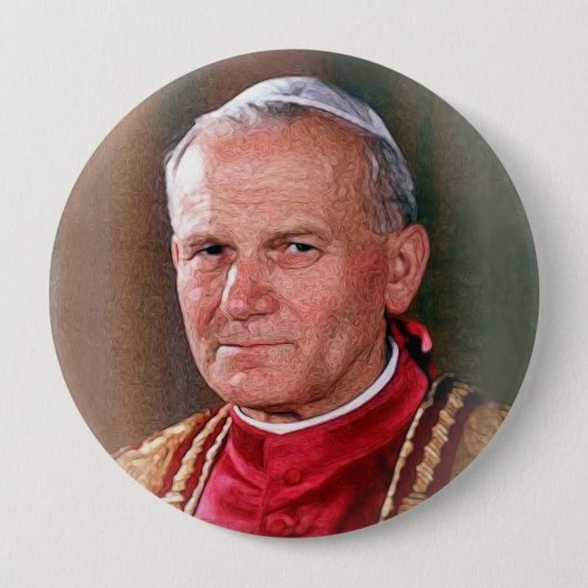 Pope Saint John Paul II Ronde Button 4,0 Cm (Voorkant)