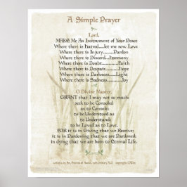 POPE=ST. FRANCIS SIMPLE PRAYER VOOR PEACE PRAYER POSTER