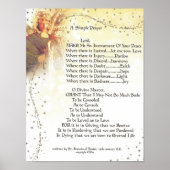 POPE=ST. FRANCIS SIMPLE PRAYER VOOR PEACE PRAYER POSTER (Voorkant)