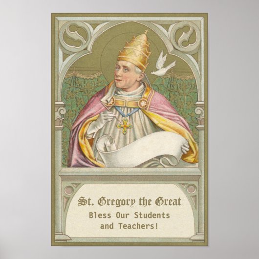 Pope St. Gregory the Great (M 067) Poster (Voorkant)