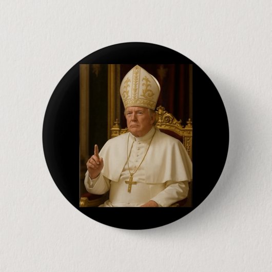 Pope Trump Funny Ronde Button 5,7 Cm (Voorkant)