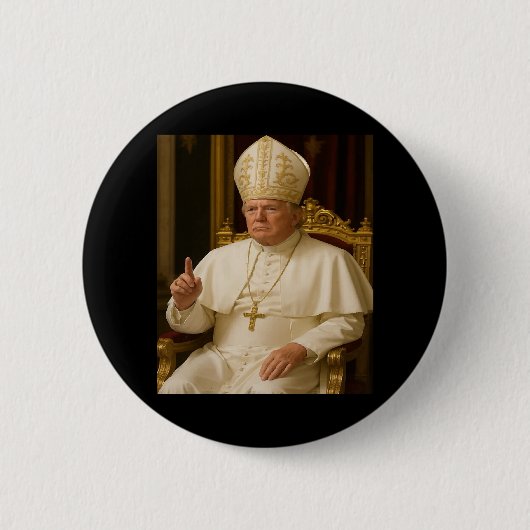 Pope Trump Ronde Button 5,7 Cm (Voorkant)