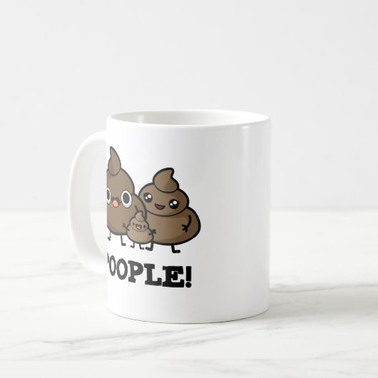 Popeople Funny Poop People pun Koffiemok (Voorkant links)