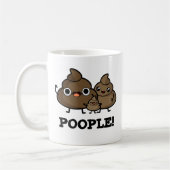 Popeople Funny Poop People pun Koffiemok (Links)