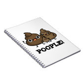 Popeople Funny Poop People pun Notitieboek (Rechterzijde)