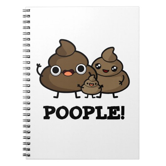 Popeople Funny Poop People pun Notitieboek (Voorkant)