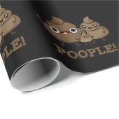 Popeople Funny Poop Pun Dark BG Cadeaupapier (Rol Hoek)
