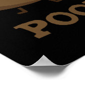 Popeople Funny Poop Pun Dark BG Poster (Hoek)