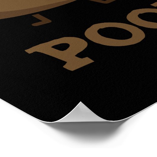 Popeople Funny Poop Pun Dark BG Poster (Hoek)