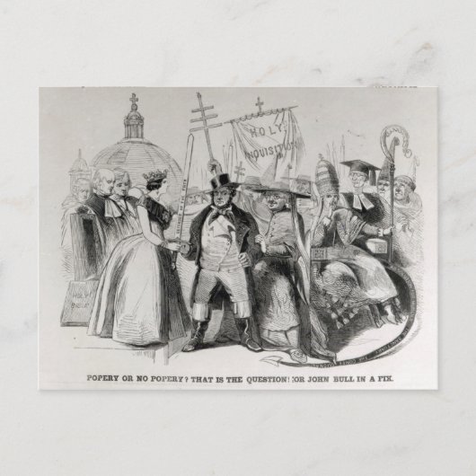 Popery of No Popery? 1850 Briefkaart (Voorkant)