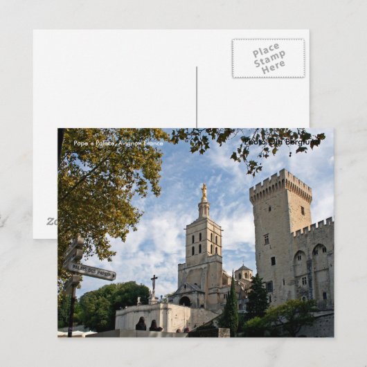 Pope's Palace, Avignon France, P... Briefkaart (Voorkant / Achterkant)