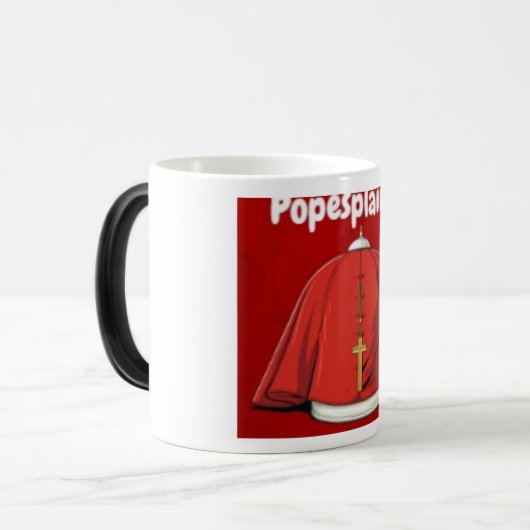 popesplainer magische mok (Voorkant links)