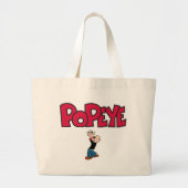 Popeye Boodschappentas Grote Tote Bag (Voorkant)