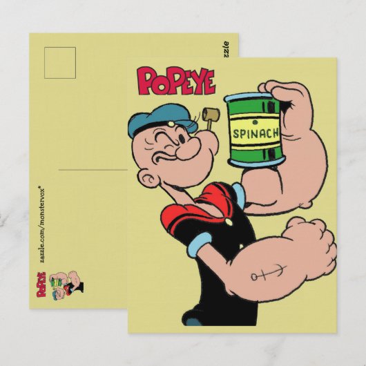 Popeye-Briefkaart Briefkaart (Voorkant / Achterkant)