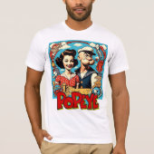 POPEYE EN OLIVA T-SHIRT (Voorkant)