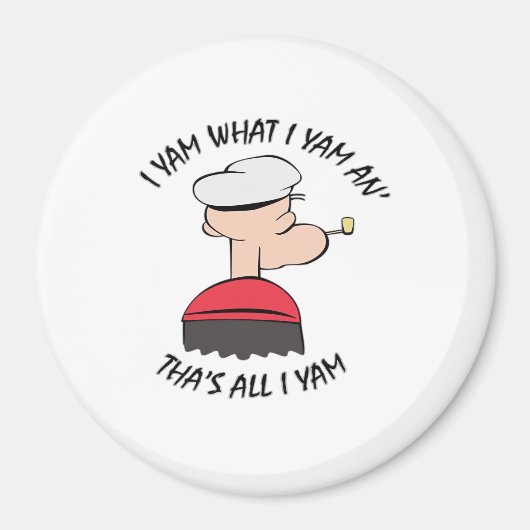 Popeye I Yam Wat ik Yam Classic Magneet (Voorkant)