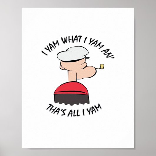 Popeye I Yam Wat ik Yam Classic Poster (Voorkant)