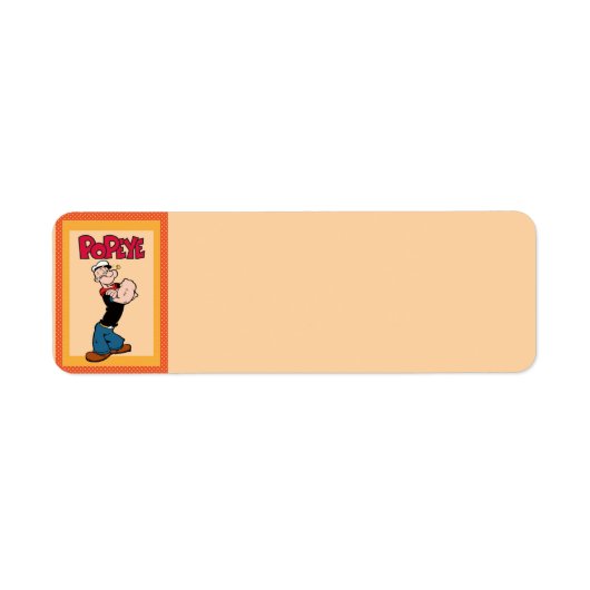 Popeye retouradreslabel etiket (Voorkant)