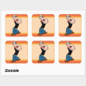 Popeye-Sticker Vierkante Sticker (Vel)
