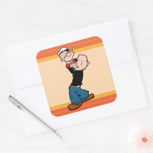 Popeye-Sticker Vierkante Sticker