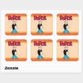 Popeye-Sticker Vierkante Sticker (Vel)