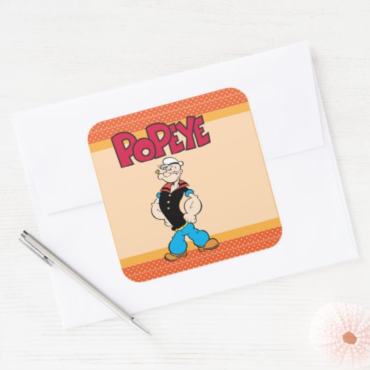 Popeye-Sticker Vierkante Sticker (Envelop)
