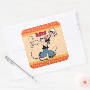 Popeye-Sticker Vierkante Sticker