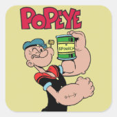 Popeye-Sticker Vierkante Sticker (Voorkant)