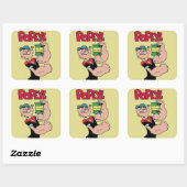 Popeye-Sticker Vierkante Sticker (Vel)