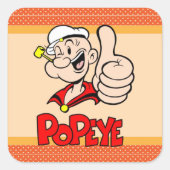 Popeye-Sticker Vierkante Sticker (Voorkant)