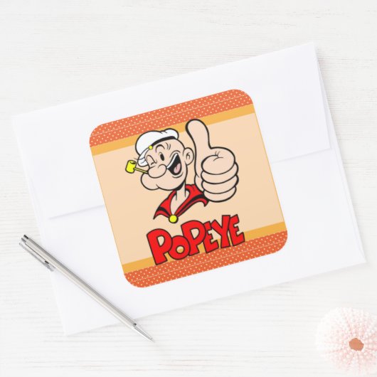 Popeye-Sticker Vierkante Sticker (Envelop)