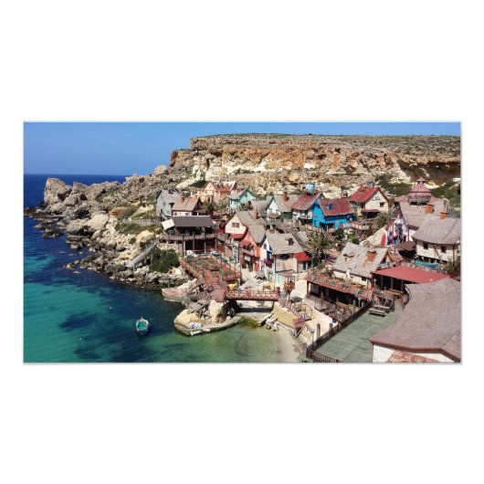 Popeye Village Malta Foto Afdruk (Voorkant)