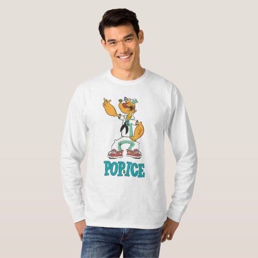 Popeye Vintage 1990 Parodie T-shirt (Voorkant volledig)