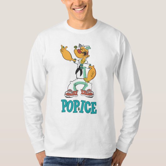 Popeye Vintage 1990 Parodie T-shirt (Voorkant)