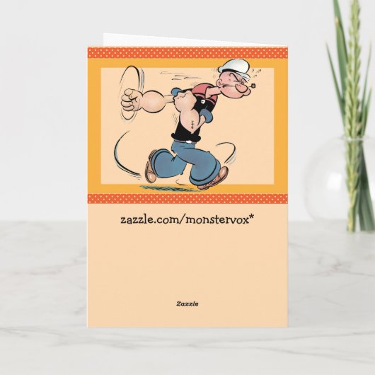 Popeye-Wenskaart Kaart (Achterkant)