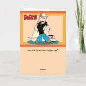 Popeye-Wenskaart Kaart (Achterkant)