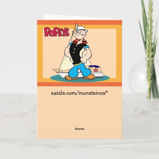 Popeye-Wenskaart Kaart (Achterkant)