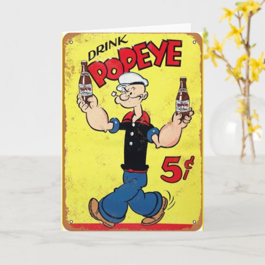 Popeye-Wenskaart Kaart (Gele Bloem)
