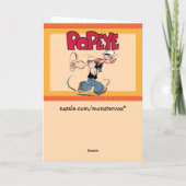 Popeye-Wenskaart Kaart (Achterkant)