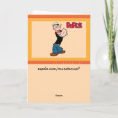 Popeye-Wenskaart Kaart (Achterkant)
